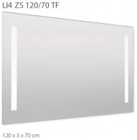 INTEDOOR LINE koupelnové hranaté zrcadlo na desce LI4 ZS 120/70 TF